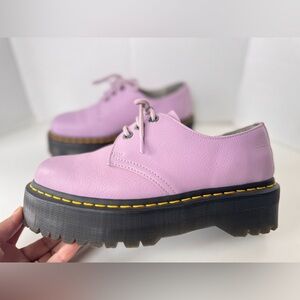 Dr Martens Docs Liliac 1461 II Pisa Leather Chunky Oxford Platform Shoes Size 9